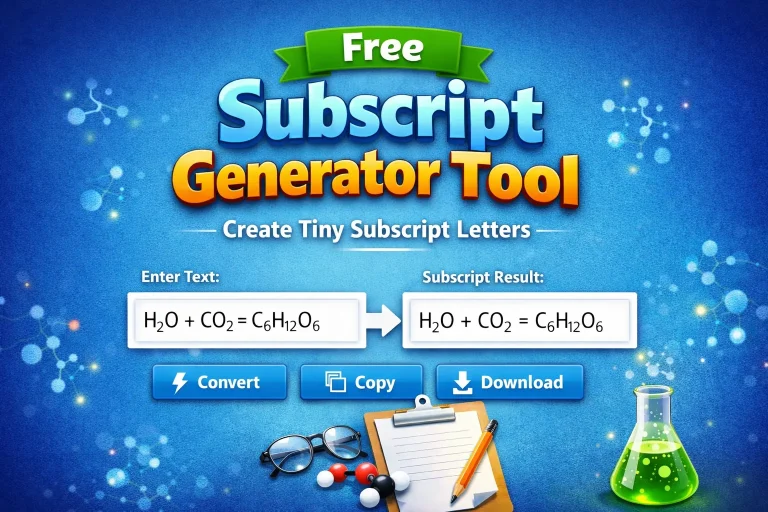 Free Subscript Generator Tool